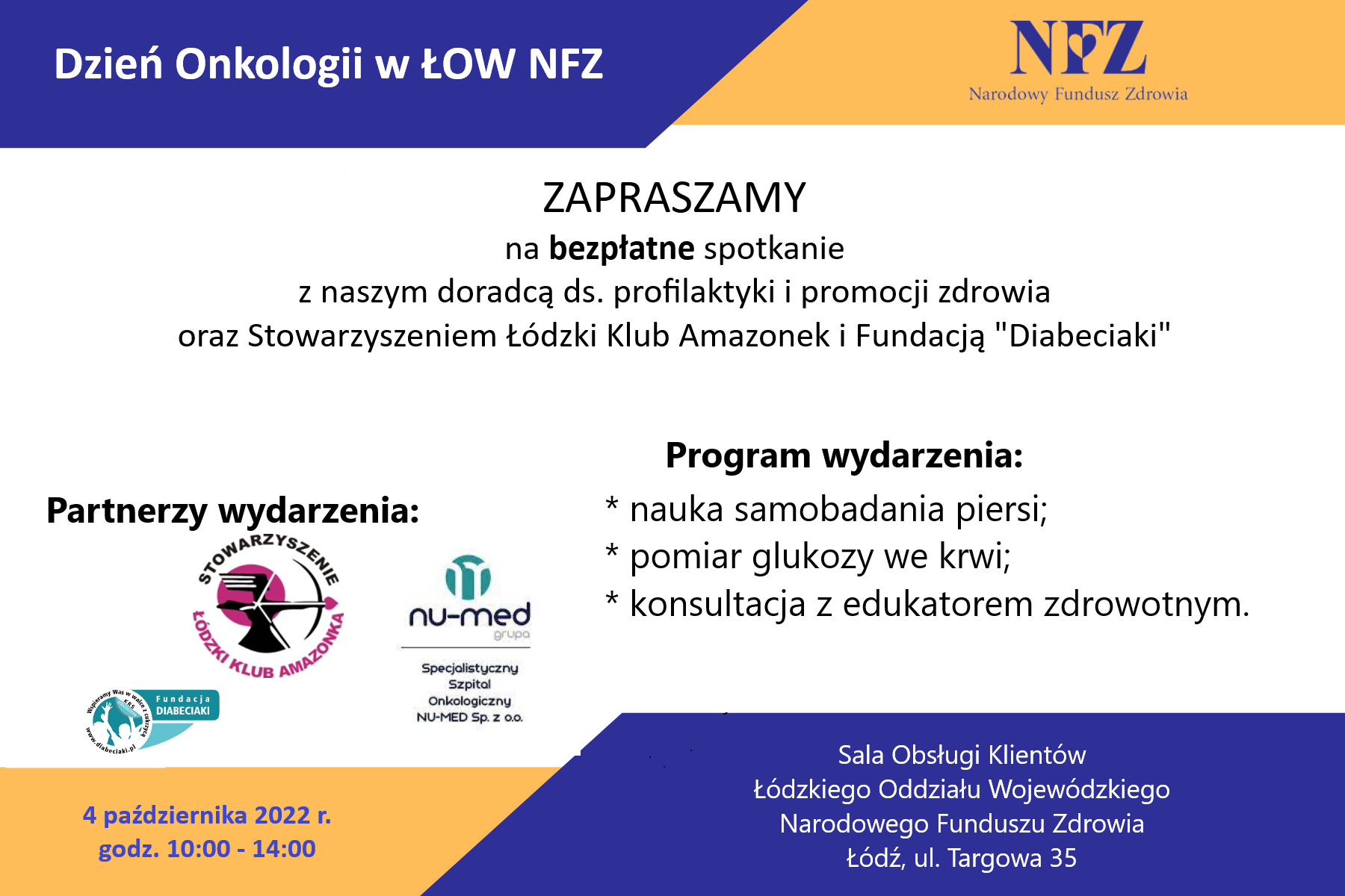 Plakat promujący Dzień Onkologii